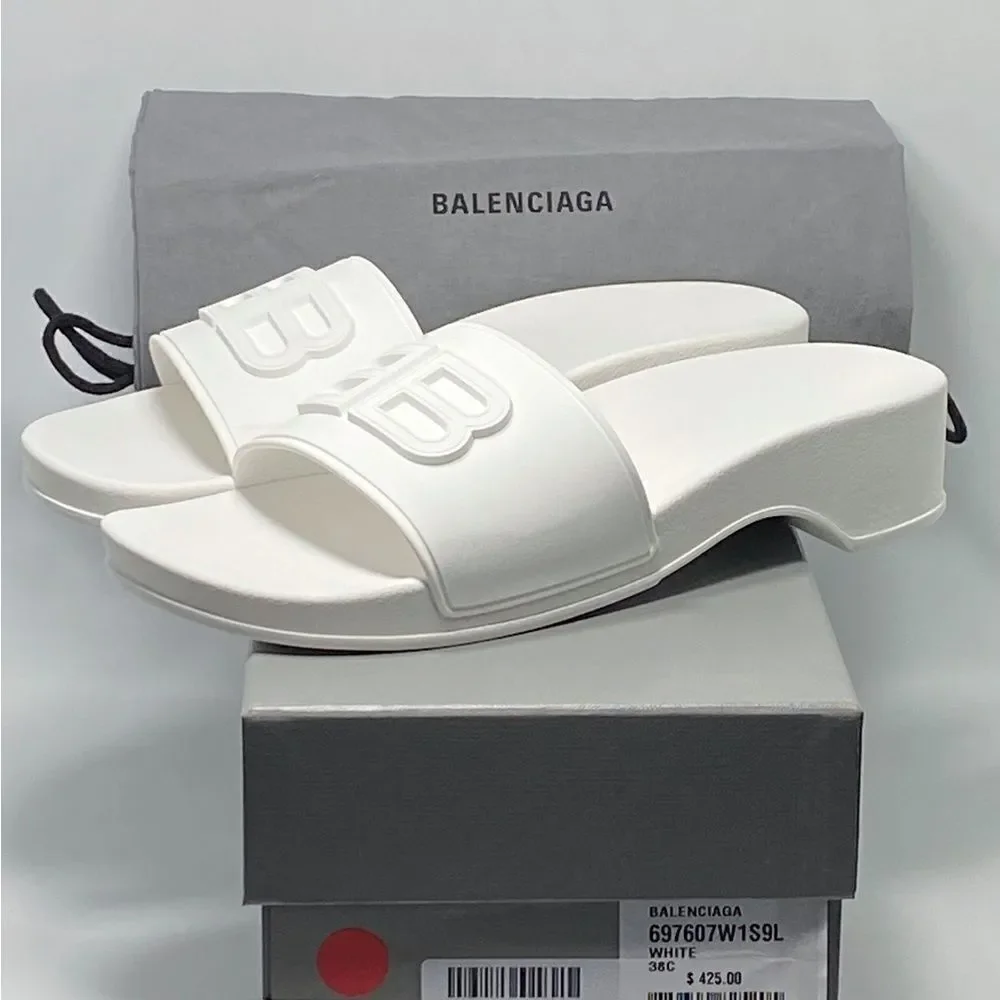 Balenciaga Pool Clog Bb Slide Sandal size 38 - Picture 10 of 12